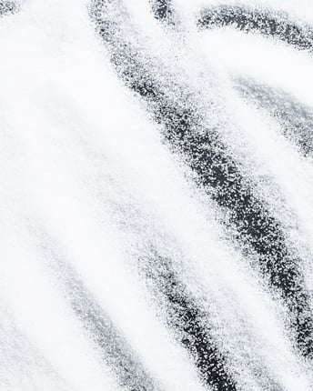 Der Zuckeralkohol Xylit in Nahaufnahme