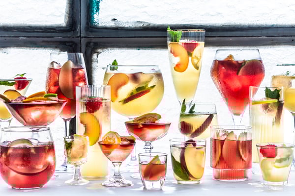 Rote und weiße Sangria