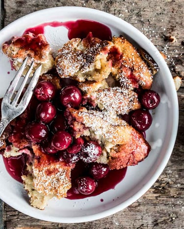 Kaiserschmarren mit Kirschen