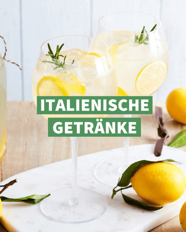 Schriftzug "italienische Getränke" auf Limoncello Spritz Bild