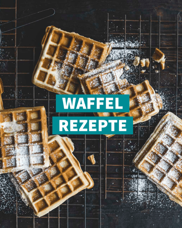 Waffeln auf schwarzem Untergrund