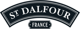 Das Logo er Marke St. Dalfour auf weißem Untergrund