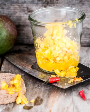 einfaches Mango Chutney mit Stückchen
