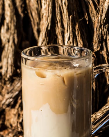 Iced coffee mit Amarula.