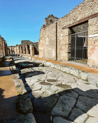 Die historischen Gebäude von Pompei