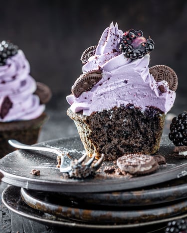 Brombeer-Cupcakes