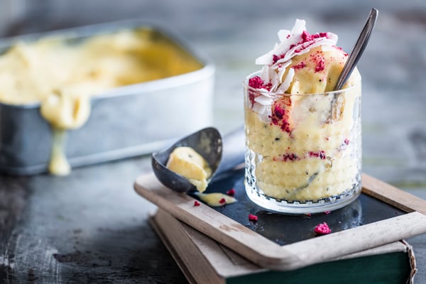 Mango-Maracuja-Nicecream mit Ingwer