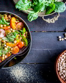 Veganer Kichererbsensalat