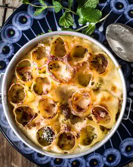 Mini-Nudelauflauf mit Pilzen