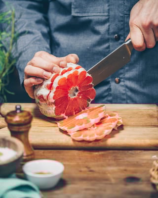 Pomelo schneiden
