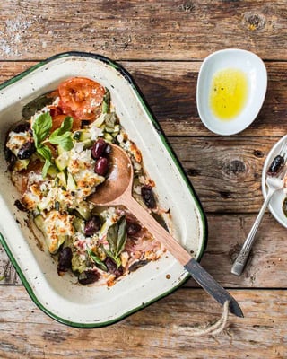 Gratinierter-Feta-mit-Minze-und-Zitrone