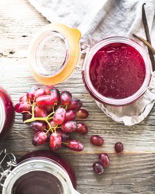 Beschwipste Rote Trauben Marmelade
