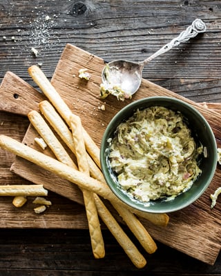 Einfacher Zucchini Senf Dip