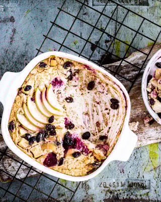 Apfel-Zimt-Porridge aus dem Ofen