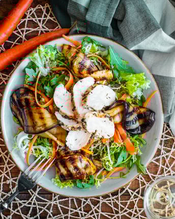 Salat Mit Haehnchen Und Grillgemuese