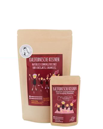 California Raisins Rosinen-Verpackung