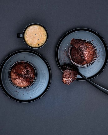 Schokoladensoufflé mit Oliven
