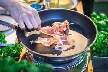 Prosciutto für Einlage anbraten