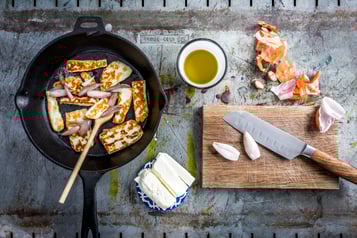 Ciabatta Sandwich Mit Halloumi Halloumi Anbraten