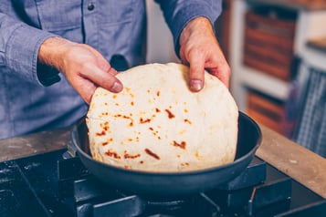 Piadina mit Mortadella, Scamorza und Radicchio