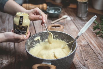 Kartoffeln Und Senf Stampfen