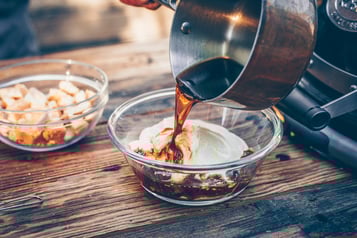 Tiramisu Eis  Mascarpone Mit Kaffee Mischen
