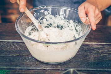 No Knead Bread Teig Anruehren