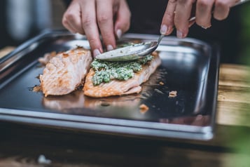 Lachs Bestreichem