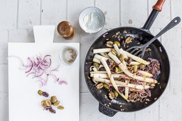 Spargel Mit Riesengarnelen Und Limetten Aioli Spargel Braten