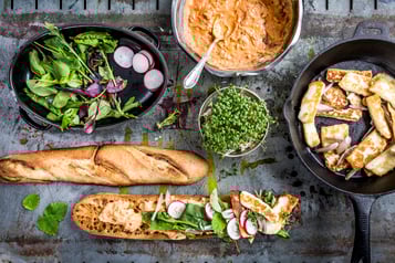Ciabatta Sandwich Mit Halloumi Ciabatta Belegen