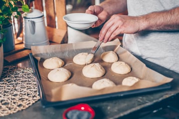 Teig Mit Eiweiss Bepinseln No Knead Broetchen