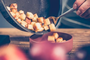 Pflaumen Nektarinen Salat Brot Roesten