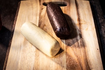 Doppeldecker Cookies Mit Erdbeerkonfitüre Teighälften Einfärben