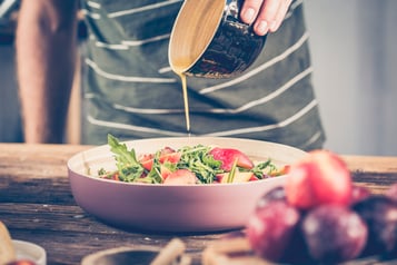 Pflaumen Nektarinen Salat Anrichten