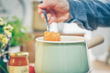 Orangenmarmelade In Kochtopf