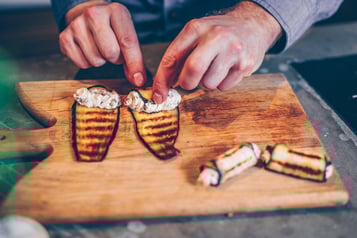 Auberginen Involtini Mit Mascarponecreme Aubergine Füllen