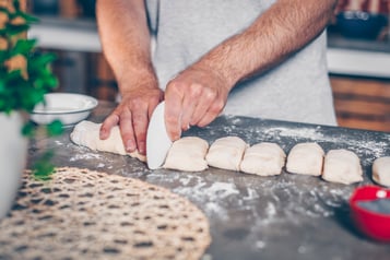 Teig Teilen   No Knead Broetchen