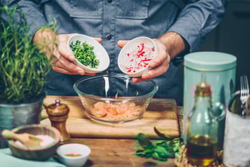 Pomelo Minze und Radieschen