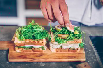 Sandwich Mit Rucola Belegen