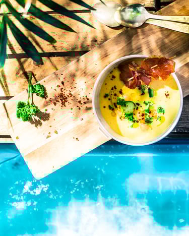 Cantaloupe-Melonen-Gazpacho