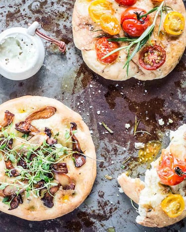 Focaccia mit Feta-Dip