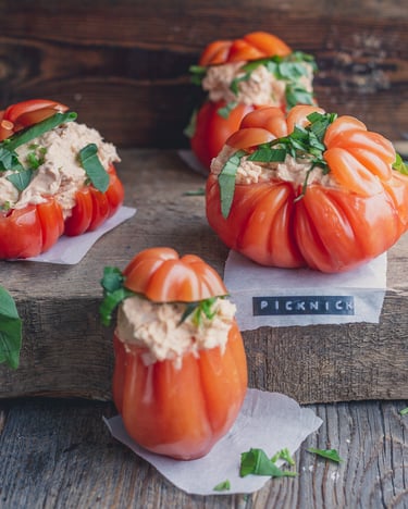 Gefüllte Ochsenherztomaten