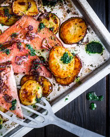 Melting Potatoes Mit Leberkaese