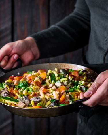 Spätzlepfanne mit Kassler