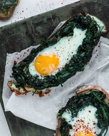 Spinat-Ei-Brot