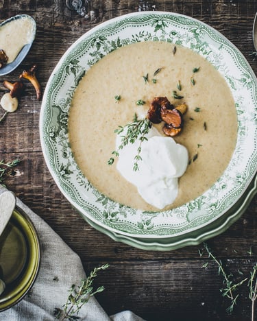 Pfifferlingsuppe mit Sahne