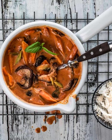 Kokos-Curry mit Pilzen