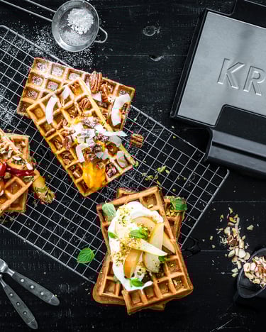 Herbst-Soulfood Waffeln mir Krups Waffeleisen