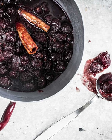 Selbstgemacht Cranberrysauce mit Amaretto