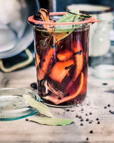 Gegrillte Möhren-Pickles mit Whiskey